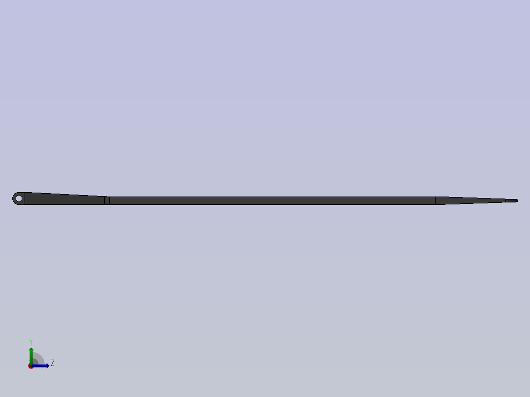 在Solidworks设计的手表带左视图