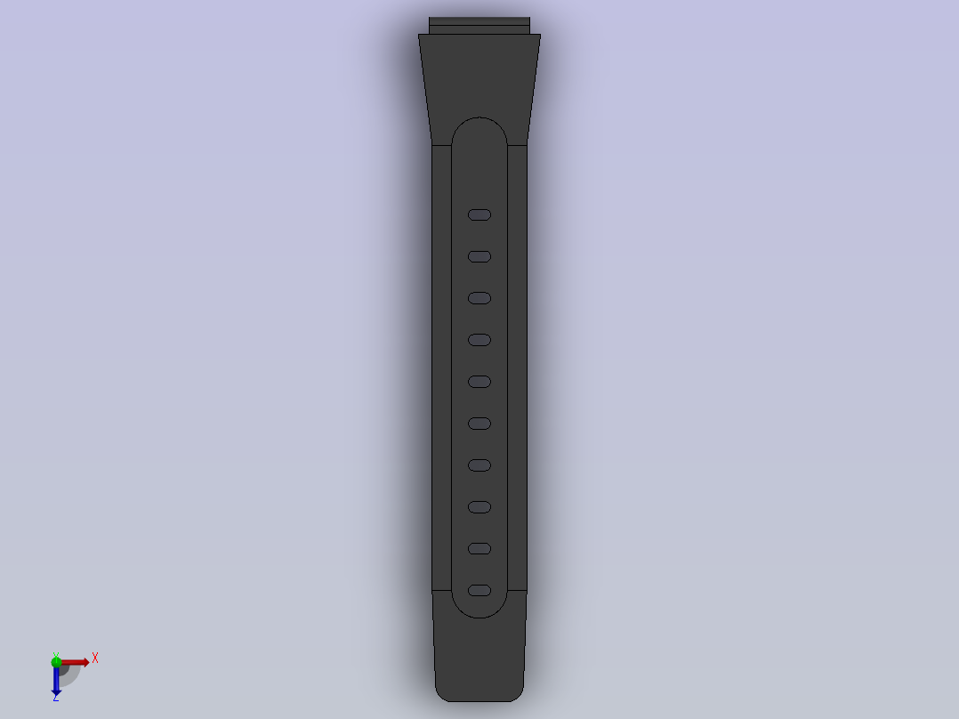 在Solidworks设计的手表带俯视图