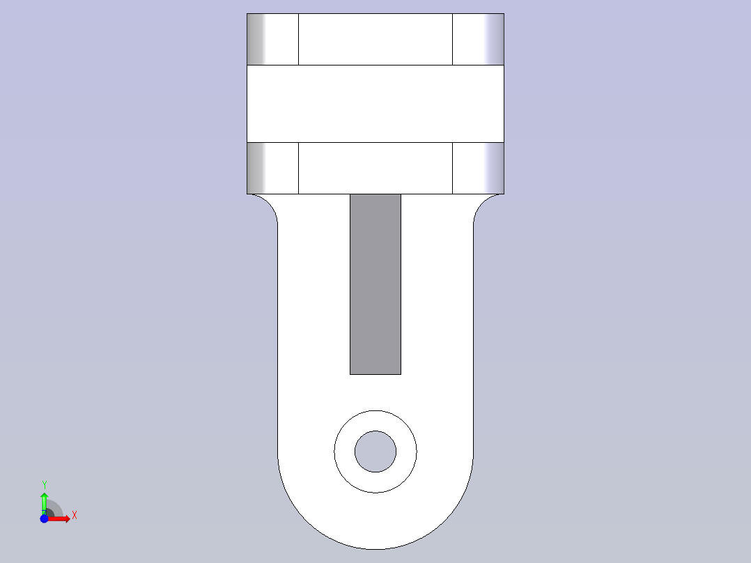 FreeCAD支撑架前视图