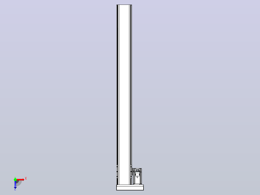 日规模组半封闭丝杆TPA-HNR-110D-1610C-L1100-MR-Y-P40-N3俯视图