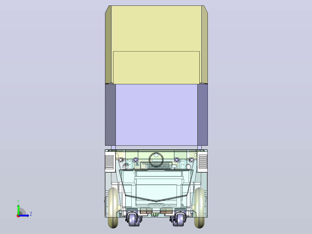 仓储物流AGV自动引导运输小车3D左视图