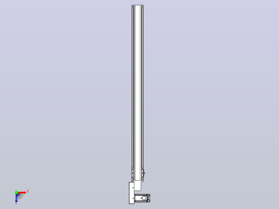 皮带直线轴半封闭可选导轨TPA-HNB-85S-90-L1150-ML-C-P20-N3俯视图