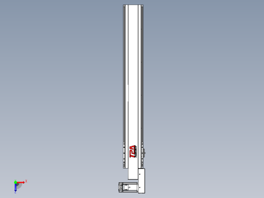 皮带直线轴半封闭可选导轨TPA-HNB-120D-110-L750-MR-Y-P40-N3俯视缩略图