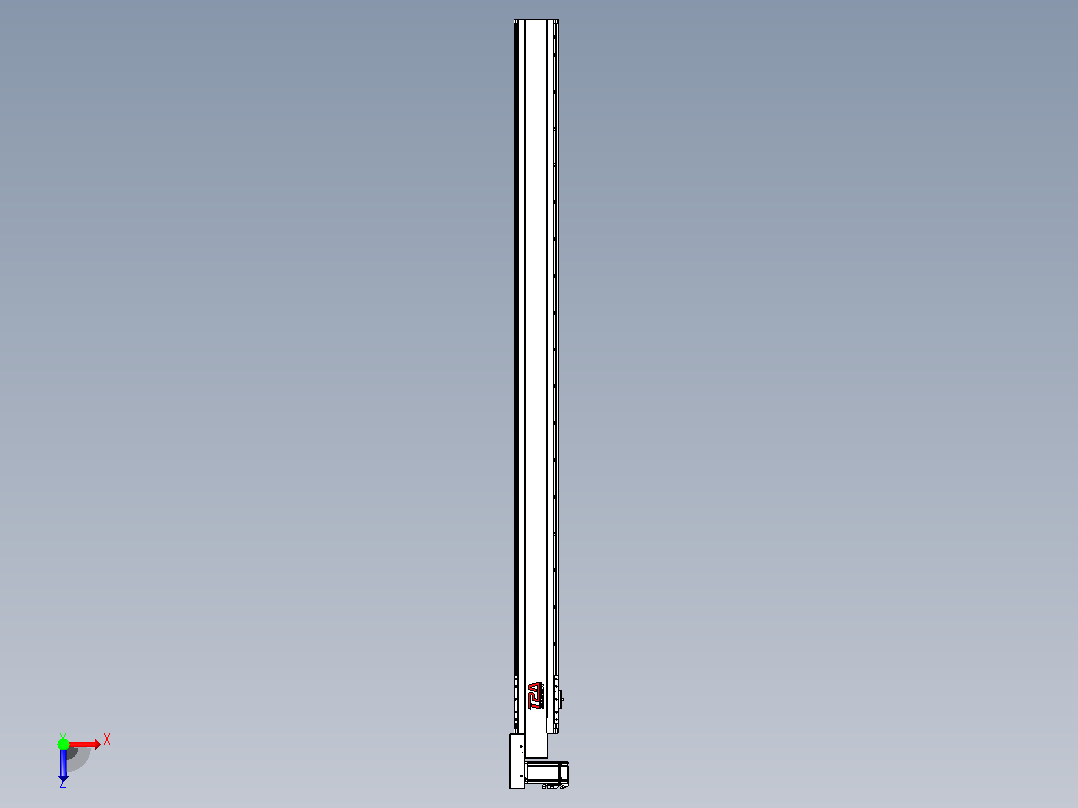 皮带直线轴半封闭可选导轨TPA-HNB-120D-110-L1700-ML-C-P40-N3俯视图