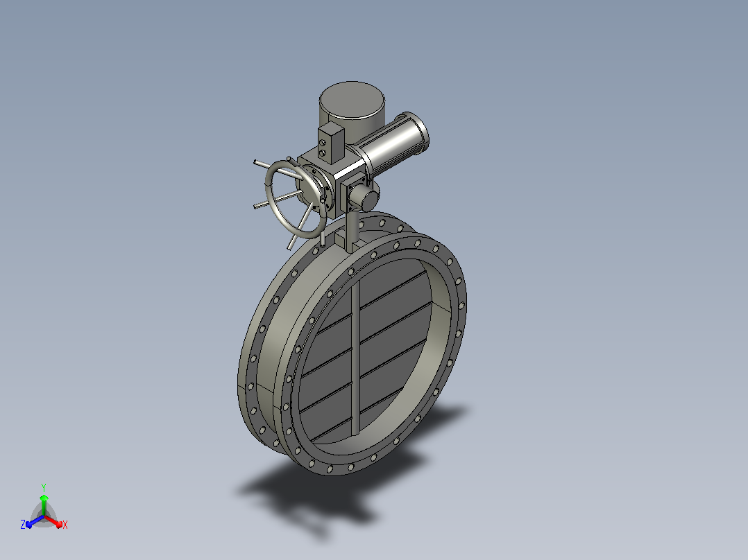 通风调节蝶阀[BG390B-DN800(0.05-0.1Mpa)]主视图