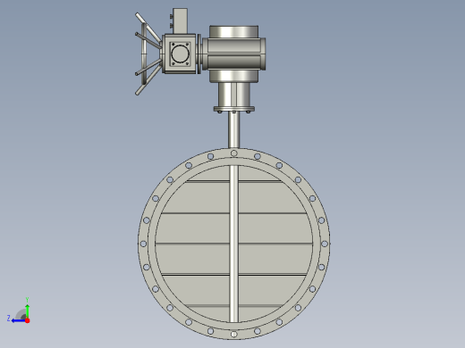 通风调节蝶阀[BG390B-DN800(0.05-0.1Mpa)]右视缩略图