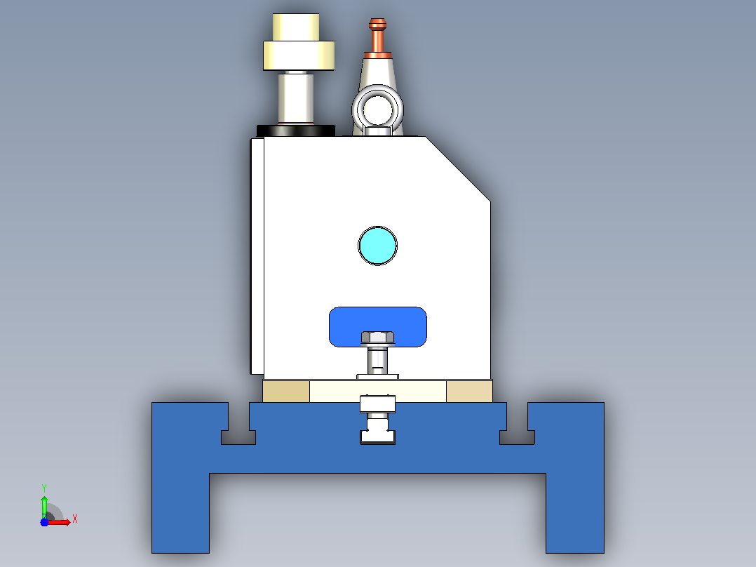 小型铣削工具3D图纸 前视图