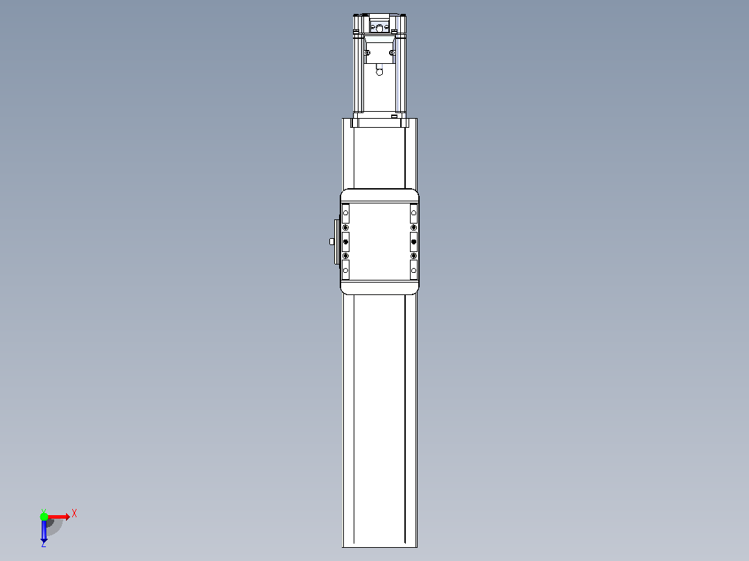 滚珠丝杠直线轴带导轨全封闭TPA-HCR-85D-1610C-L250-M-Y-P20-N3俯视图