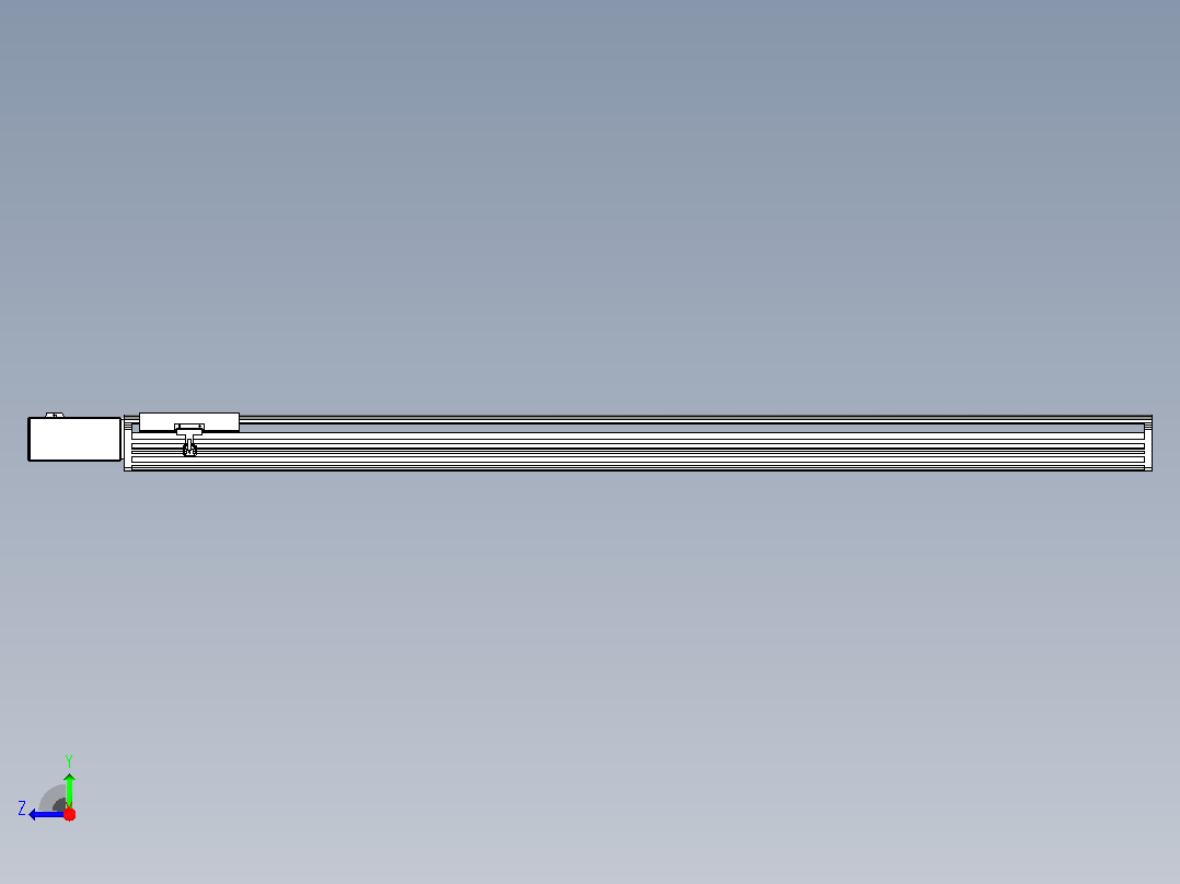 皮带直线轴半封闭可选导轨TPA-HNB-202D-140-L1700-MR-C-P75-N3右视图