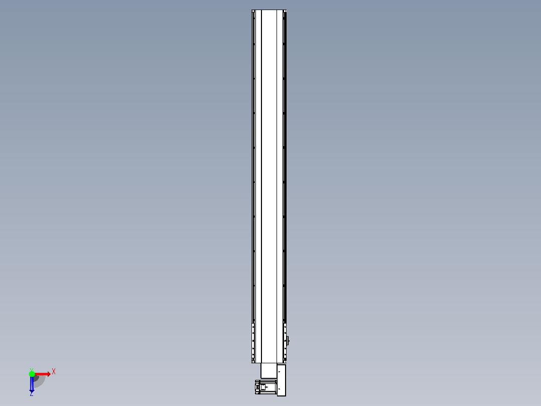 皮带直线轴半封闭可选导轨TPA-HNB-202D-140-L1700-MR-C-P75-N3俯视图