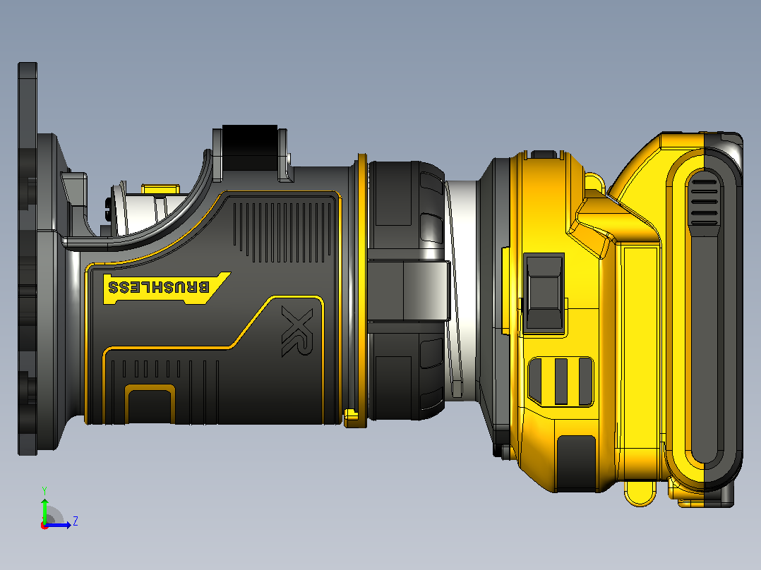 DeWALT DCW600无刷无绳紧凑型路由器(1)左视图
