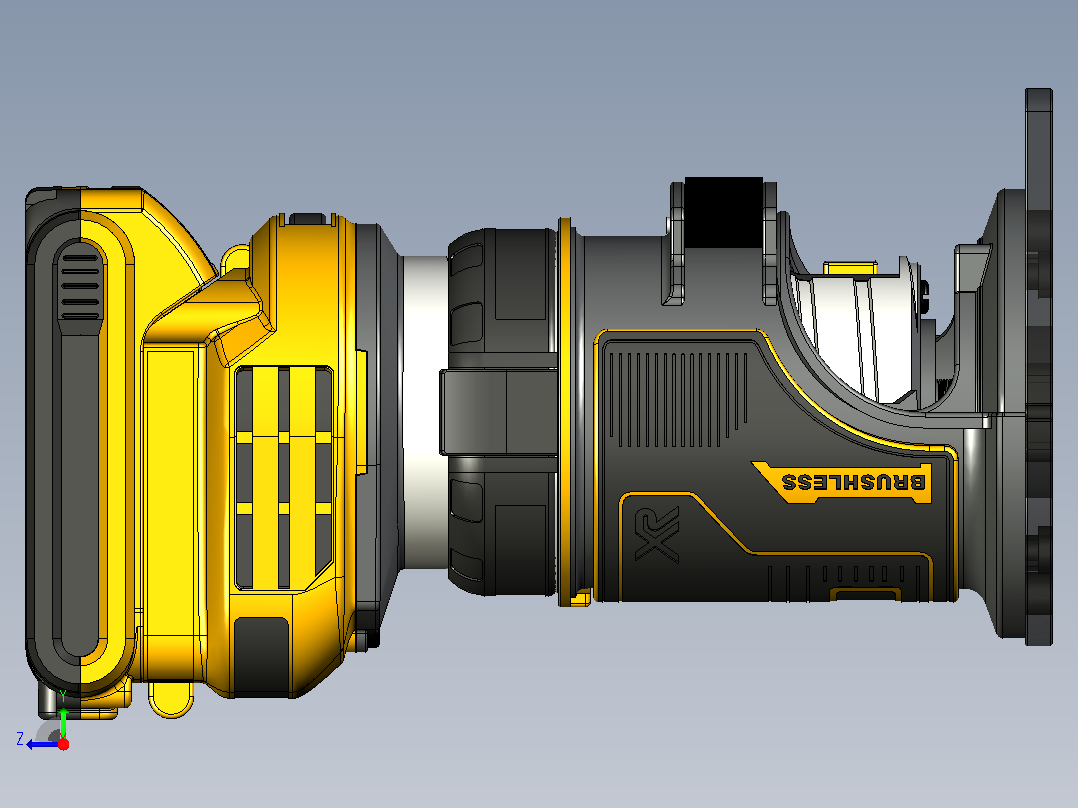 DeWALT DCW600无刷无绳紧凑型路由器(1)右视图