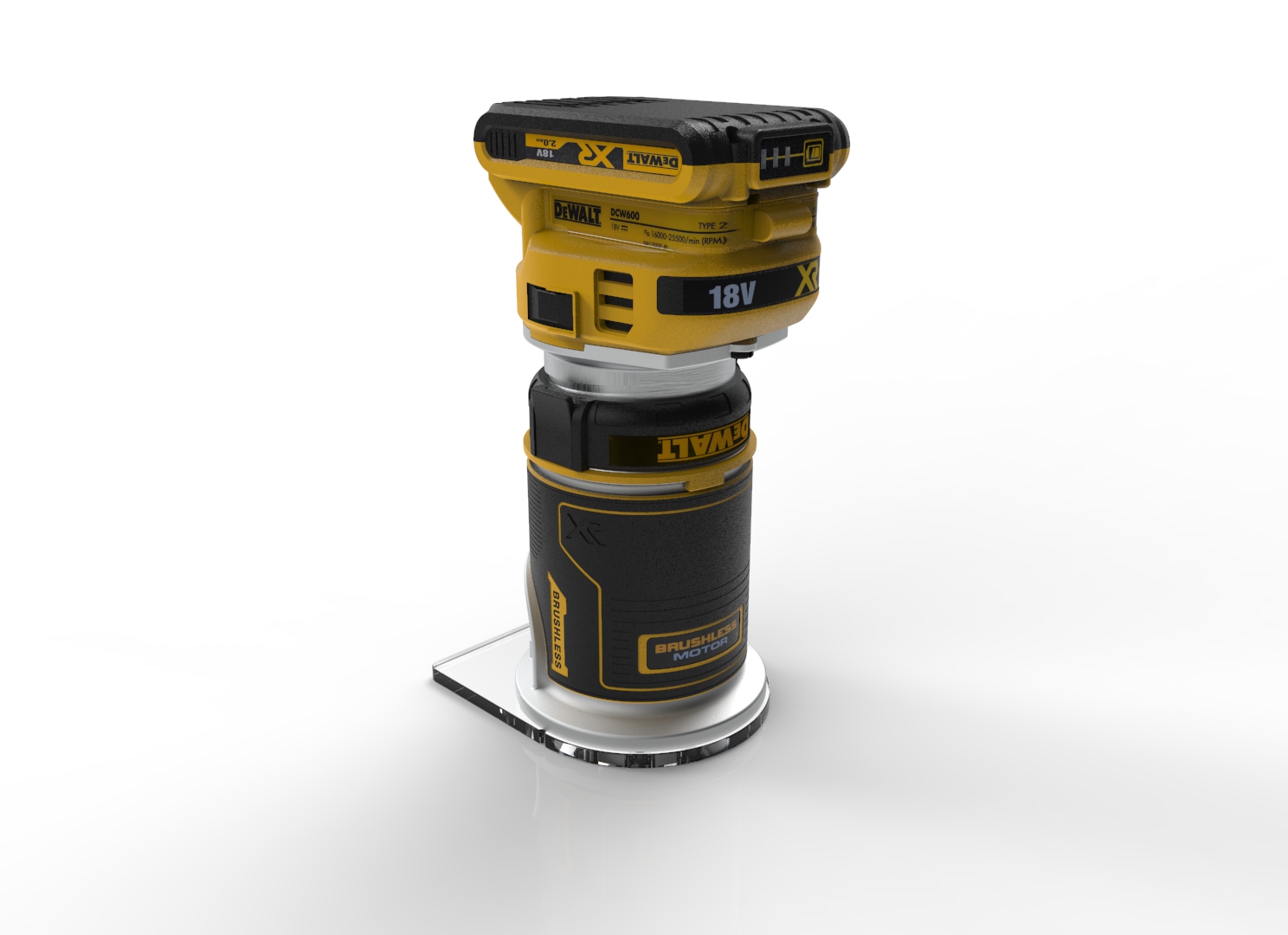DeWALT DCW600无刷无绳紧凑型路由器(1)