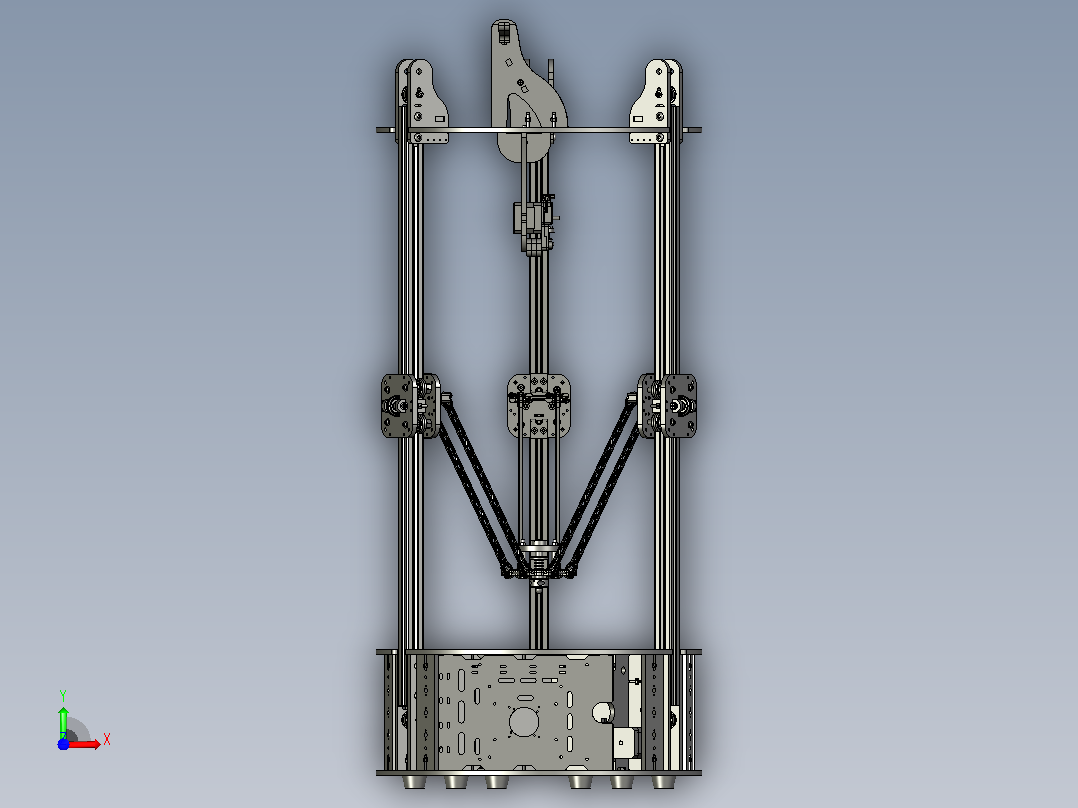 罗斯托克三角洲3D打印机前视图
