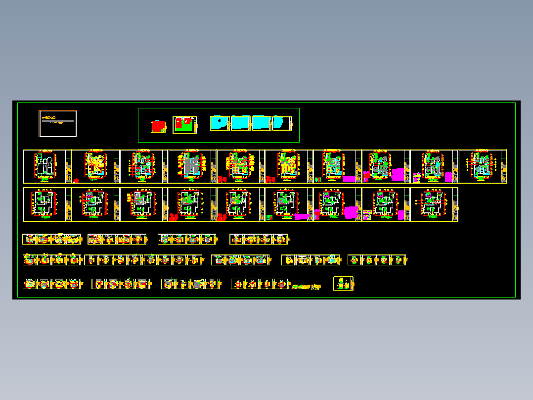 某跃层样板房田园风格装饰施工图