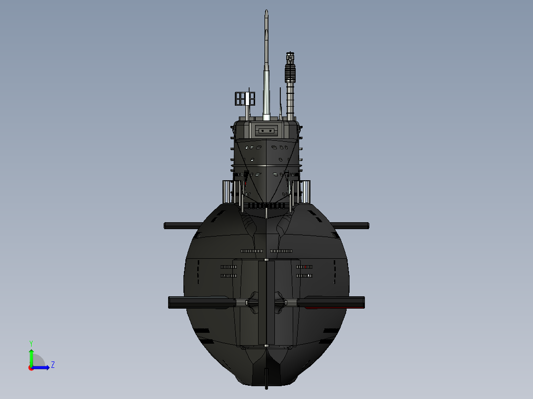 柴油潜艇左视图