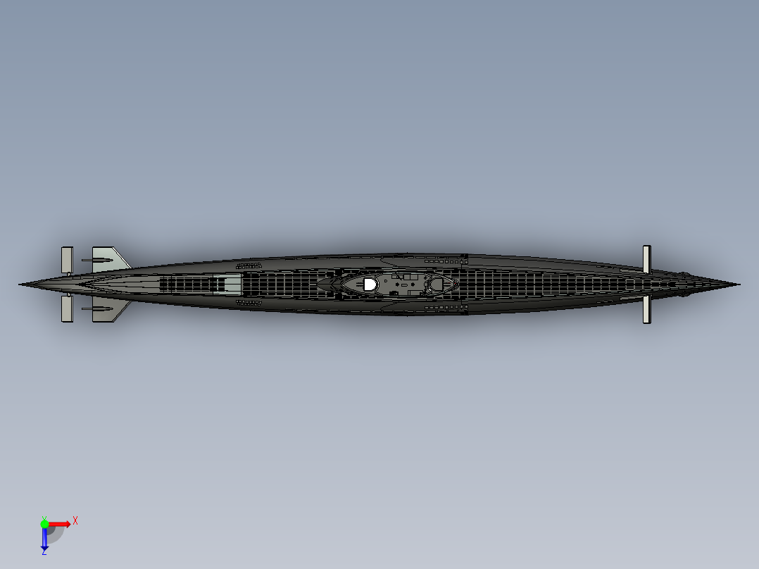 柴油潜艇俯视图