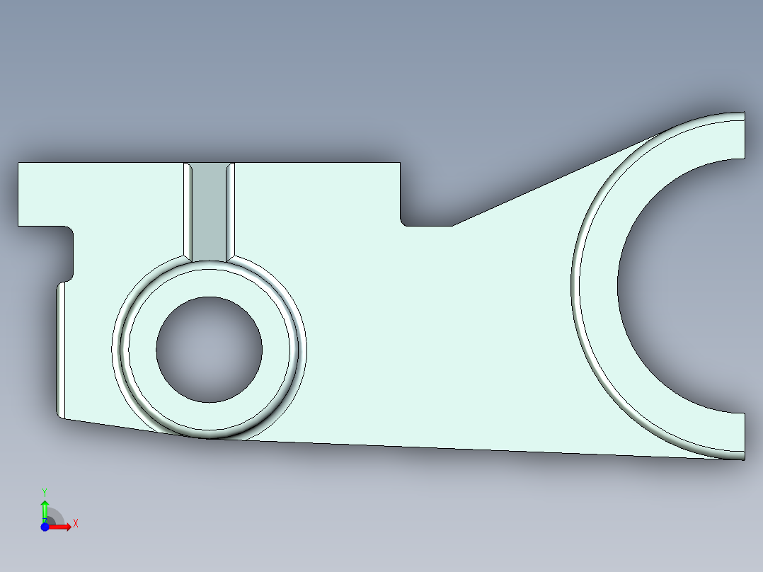 831002拨叉三维图前视图