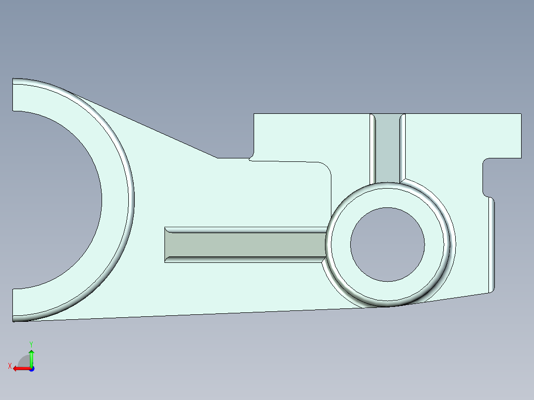 831002拨叉三维图后视图