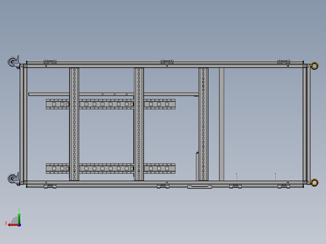 总柜体装配 1800X600X800后视图