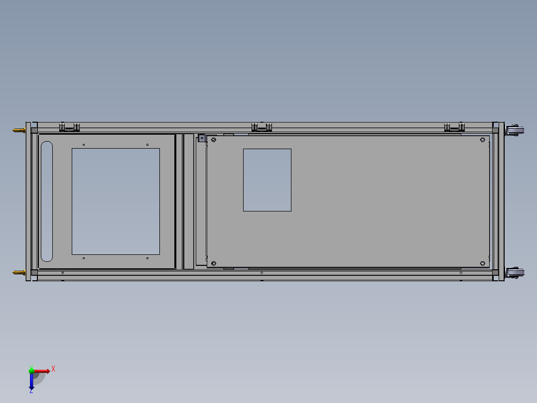 总柜体装配 1800X600X800俯视图