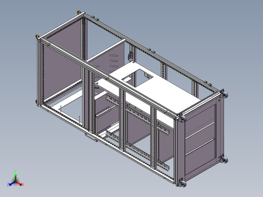 总柜体装配 1800X600X800正等轴测缩略图
