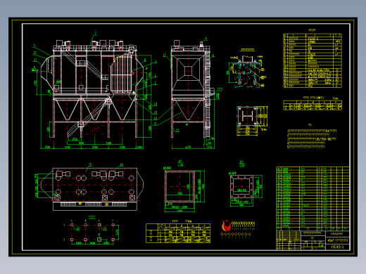 45m2单室三电场电除尘器详图