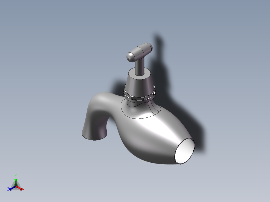 3d水龙头模型正等轴测图