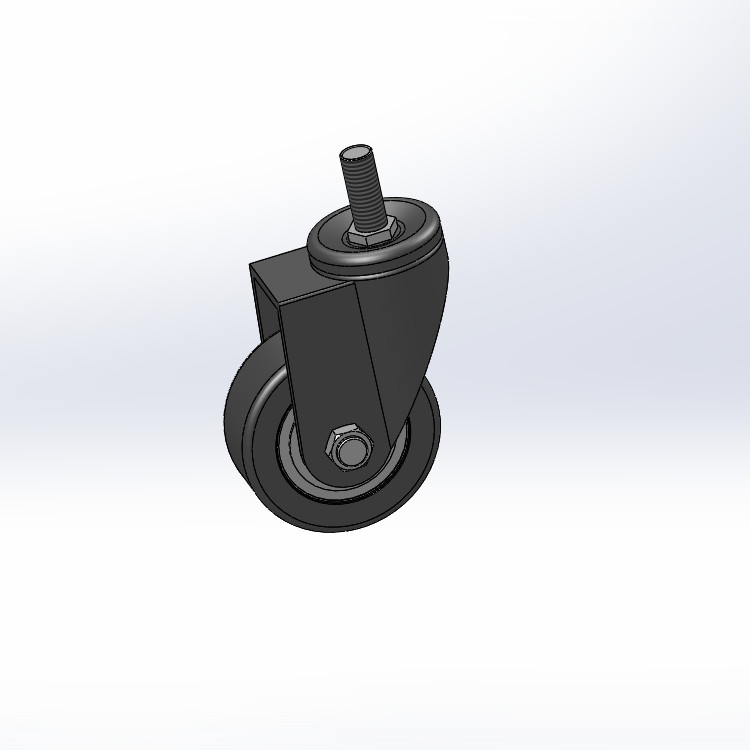 两款75轴式万向脚轮刹车脚轮3d图纸打包