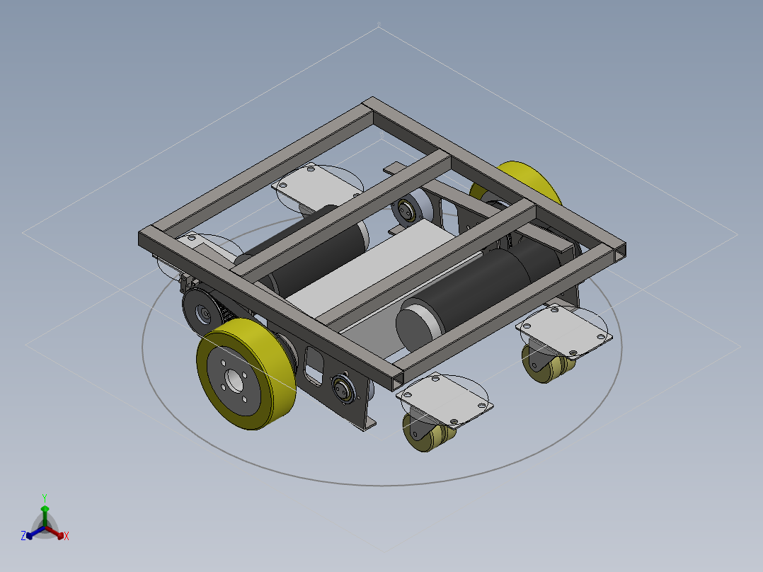 锂电池AGV小车 任务正等轴测图