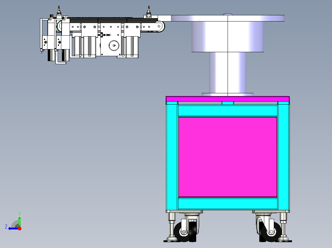 轴承齿轮振动盘送料右视图