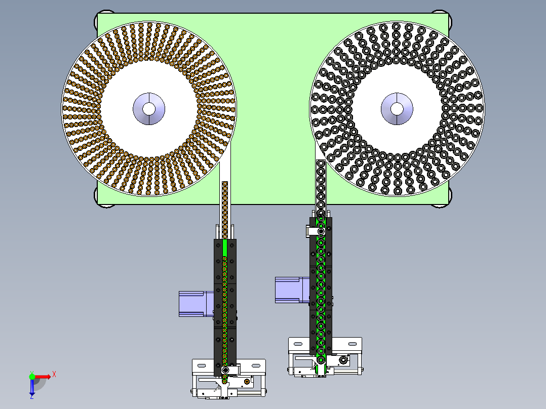 轴承齿轮振动盘送料俯视图