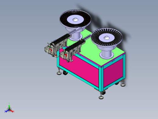 轴承齿轮振动盘送料正等轴测缩略图