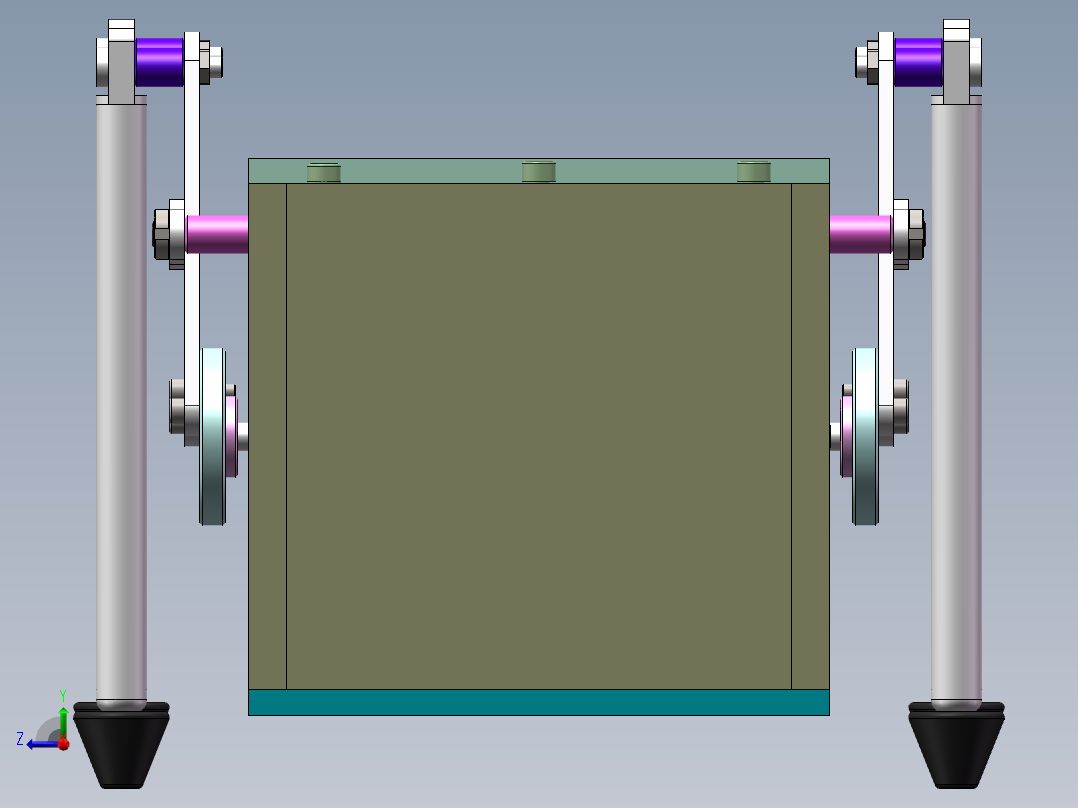 步行四边形机械人（全部结清）右视图