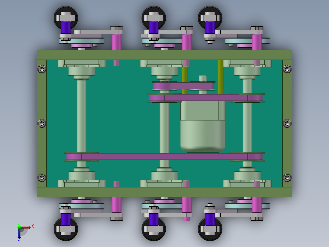 步行四边形机械人（全部结清）俯视图