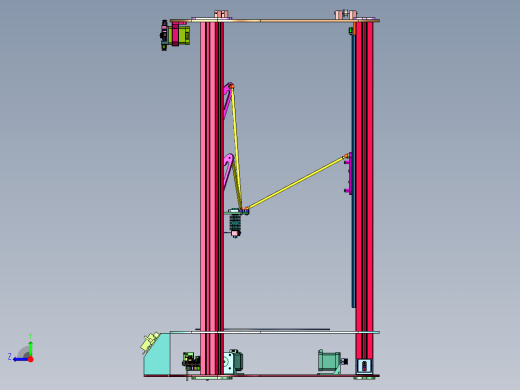 钢板和铝型材搭建并联3d打印机右视缩略图
