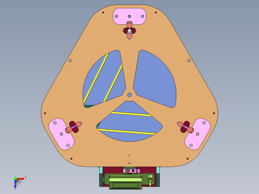 钢板和铝型材搭建并联3d打印机俯视缩略图