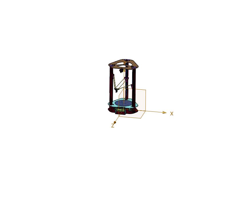 钢板和铝型材搭建并联3d打印机