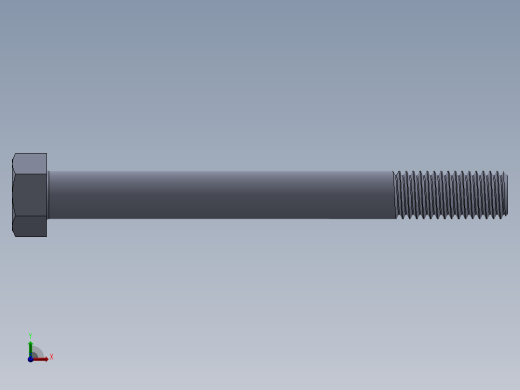 UNC 六角螺栓-Hex Bolt 0.625-11 x 6.SLDPRT前视缩略图
