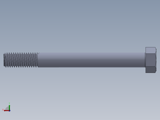 UNC 六角螺栓-Hex Bolt 0.625-11 x 6.SLDPRT后视缩略图