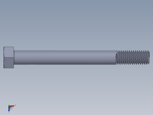 UNC 六角螺栓-Hex Bolt 0.625-11 x 6.SLDPRT俯视缩略图