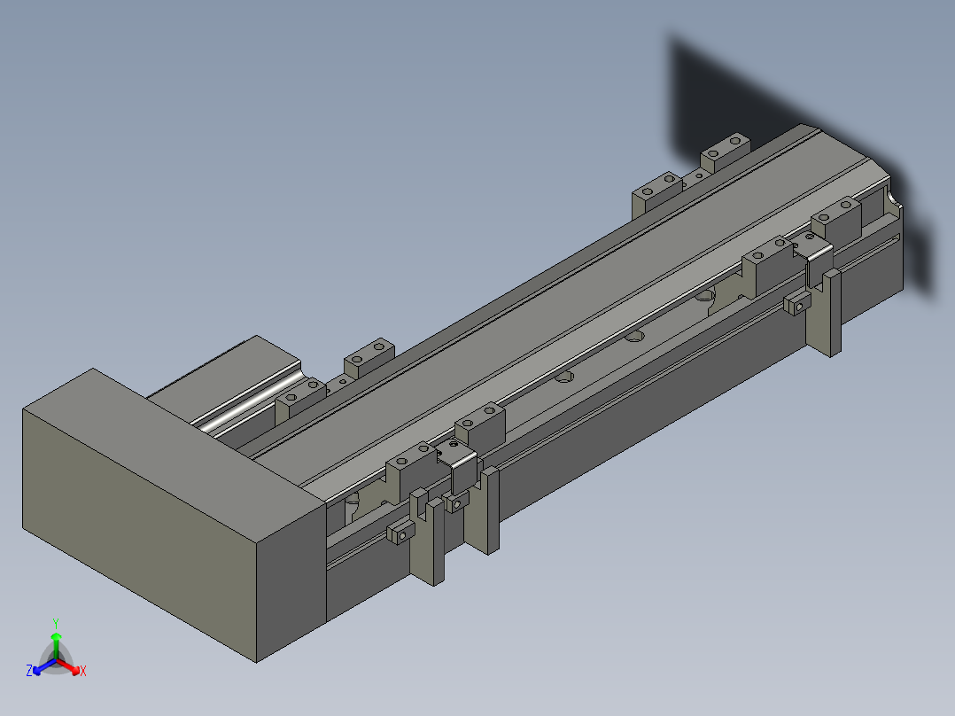 直线模组LHA6-S200-R-100W(16丝杆)设计图纸主视图