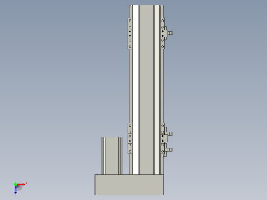 直线模组LHA6-S200-R-100W(16丝杆)设计图纸俯视缩略图