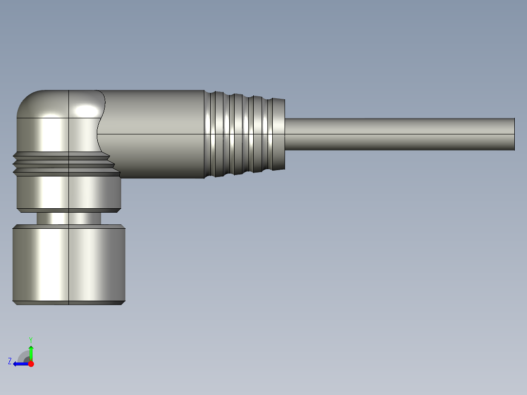 基恩士PX-10C(P)_connector_3_kc图纸模型右视图