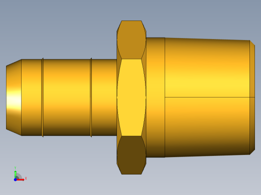 工业通用螺蚊管倒齿式工业硬管接头Male Connector 28-8-6前视缩略图