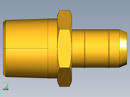 工业通用螺蚊管倒齿式工业硬管接头Male Connector 28-8-6后视缩略图