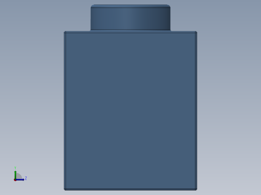 乐高机械组积木（横梁）-6004881- 3700 Medium Blue Technic Brick 1 x 2 with Hole左视缩略图