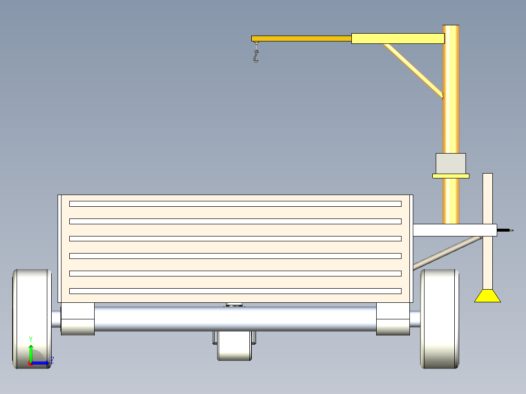 仓库推车左视图