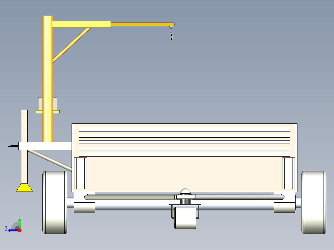 仓库推车右视图