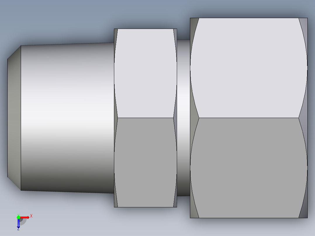卡套式工业通用硬管接头EO_Male_Stud_connector_GE25S1NPT71俯视图